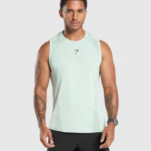 Fashion Gymshark Apex Seamless Tank CoolTurquoise/Black