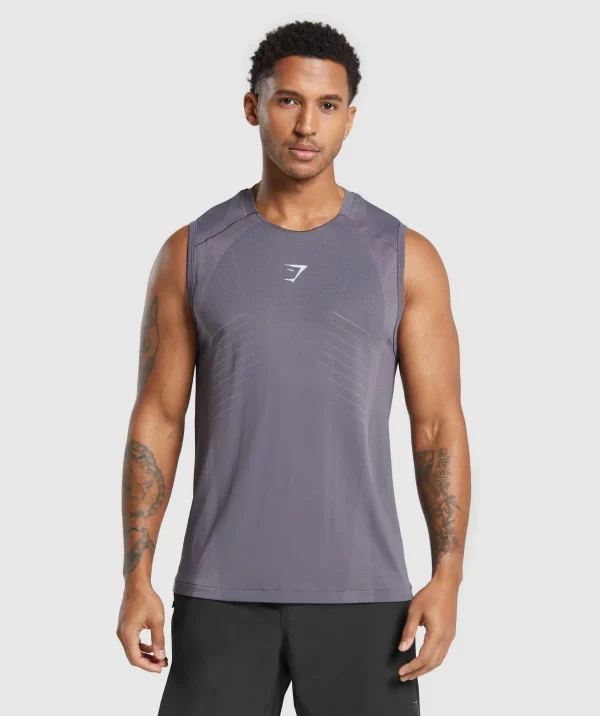 Best Gymshark Apex Seamless Tank DarkGrey/LightGrey