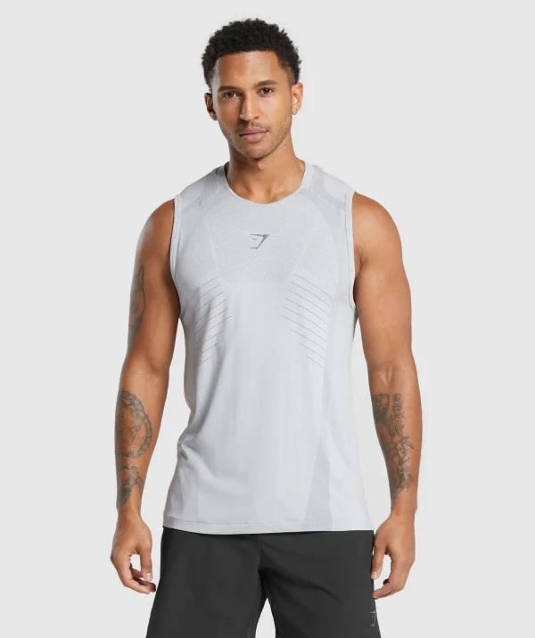 Discount Gymshark Apex Seamless Tank LightGrey/MediumGrey