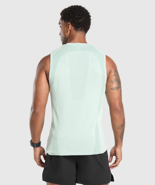 Fashion Gymshark Apex Seamless Tank CoolTurquoise/Black