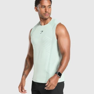 Fashion Gymshark Apex Seamless Tank CoolTurquoise/Black