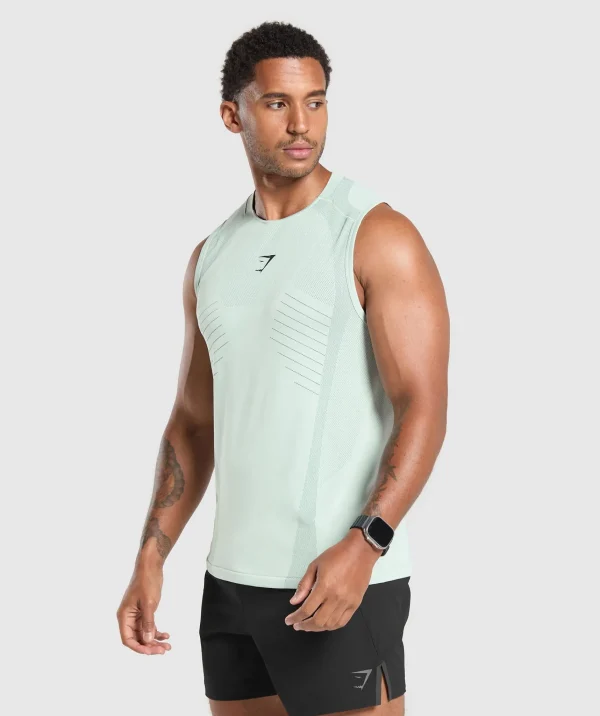 Fashion Gymshark Apex Seamless Tank CoolTurquoise/Black