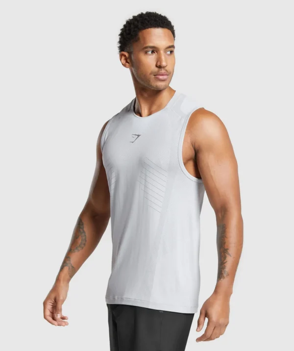 Discount Gymshark Apex Seamless Tank LightGrey/MediumGrey