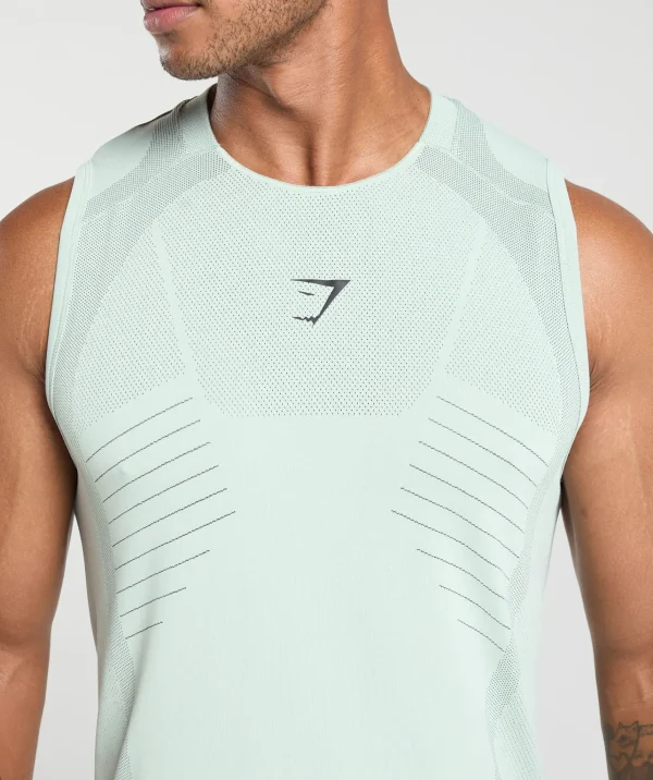 Fashion Gymshark Apex Seamless Tank CoolTurquoise/Black