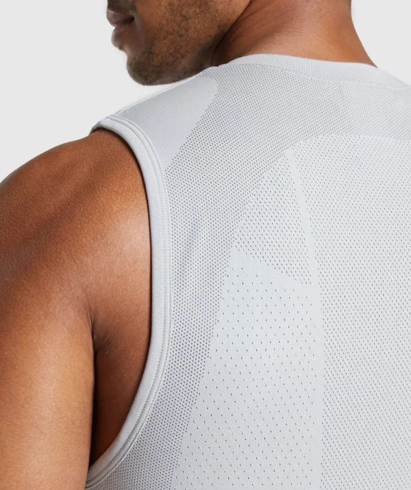 Discount Gymshark Apex Seamless Tank LightGrey/MediumGrey