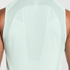 Fashion Gymshark Apex Seamless Tank CoolTurquoise/Black