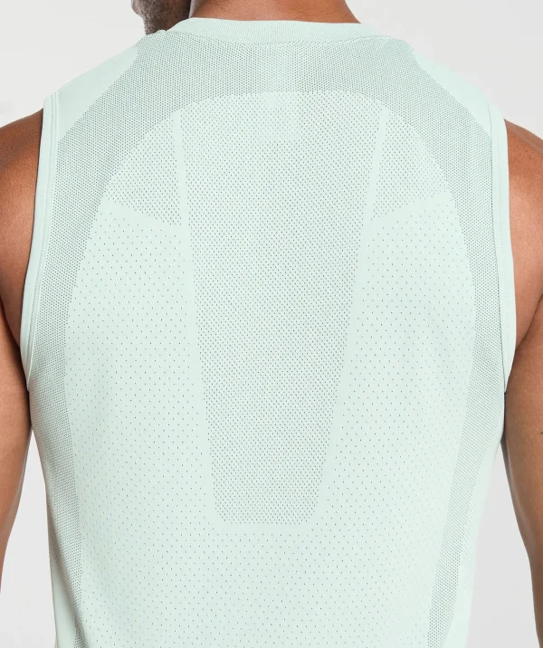 Fashion Gymshark Apex Seamless Tank CoolTurquoise/Black