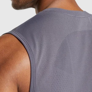 Best Gymshark Apex Seamless Tank DarkGrey/LightGrey