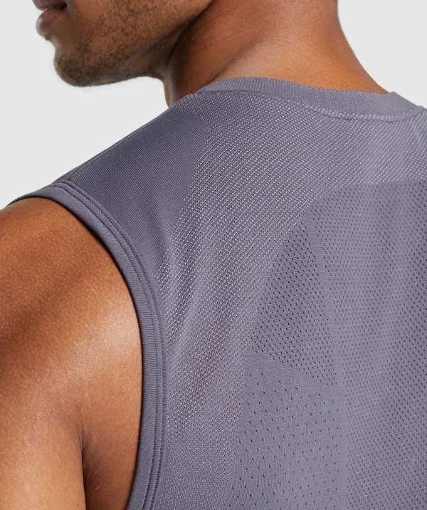 Best Gymshark Apex Seamless Tank DarkGrey/LightGrey