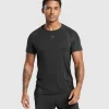 Fashion Gymshark Apex Seamless T-Shirt Black/DarkGrey