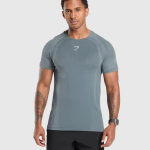 Clearance Gymshark Apex Seamless T-Shirt IronBlue/CoolBlue