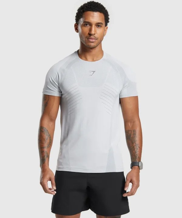 Clearance Gymshark Apex Seamless T-Shirt LightGrey/MediumGrey