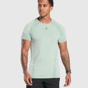 Sale Gymshark Apex Seamless T-Shirt CoolTurquoise/Black