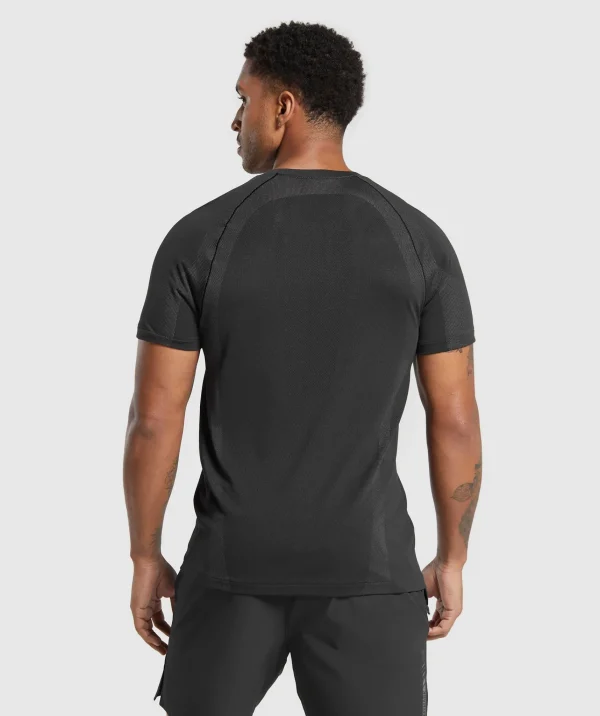 Fashion Gymshark Apex Seamless T-Shirt Black/DarkGrey