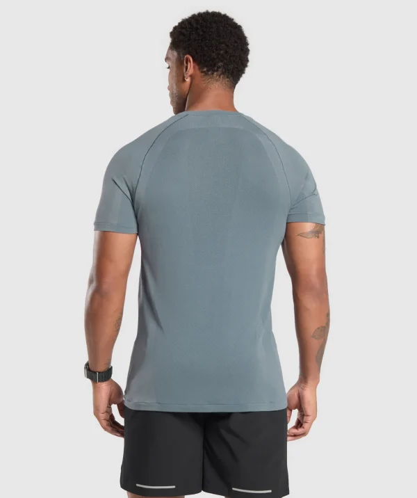 Clearance Gymshark Apex Seamless T-Shirt IronBlue/CoolBlue