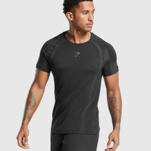 Fashion Gymshark Apex Seamless T-Shirt Black/DarkGrey