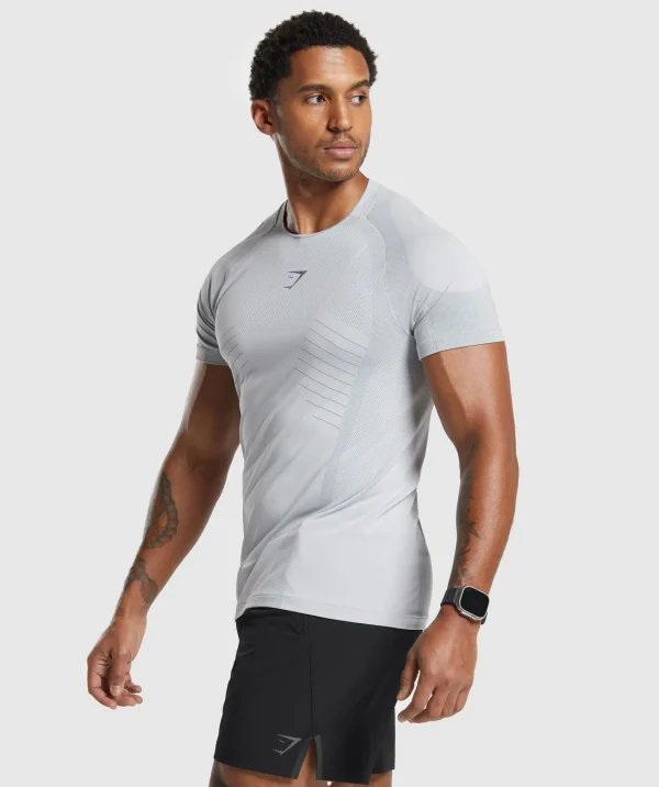 Clearance Gymshark Apex Seamless T-Shirt LightGrey/MediumGrey