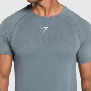 Clearance Gymshark Apex Seamless T-Shirt IronBlue/CoolBlue