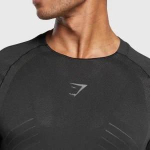 Fashion Gymshark Apex Seamless T-Shirt Black/DarkGrey