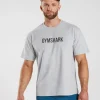 Online Gymshark Apollo Oversized T-Shirt LightGreyMarl