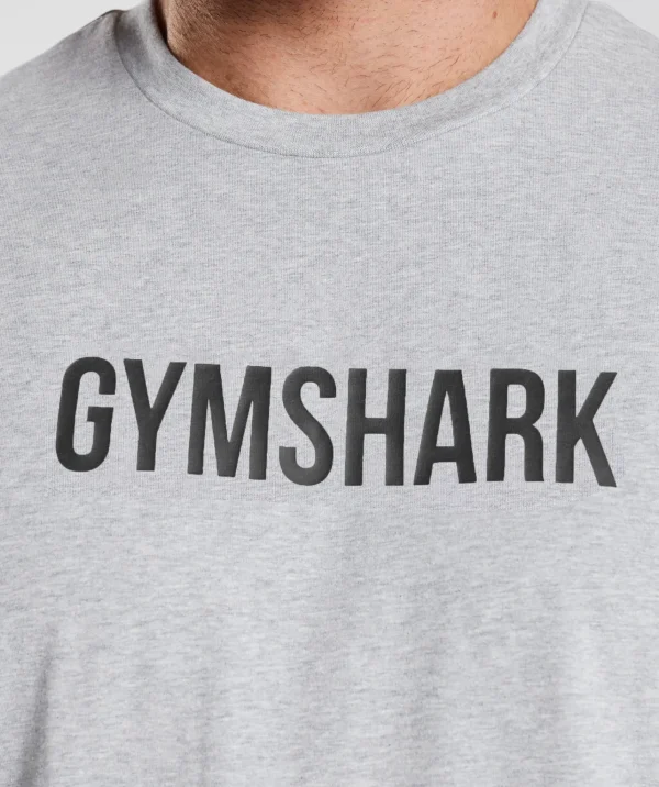 Online Gymshark Apollo Oversized T-Shirt LightGreyMarl