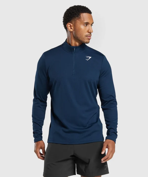 Sale Gymshark Arrival 1/4 Zip Pullover Navy