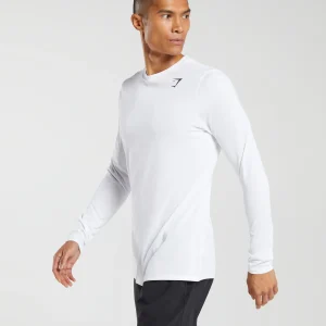 Fashion Gymshark Arrival Long Sleeve T-Shirt White