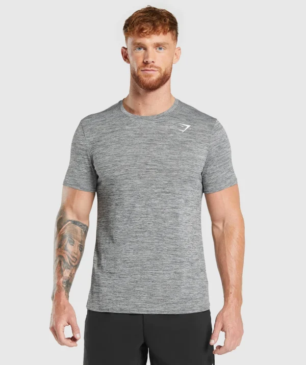 Online Gymshark Arrival Marl T-Shirt SilhouetteGrey/LightGreyMarl