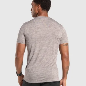 Fashion Gymshark Arrival Marl T-Shirt PebbleGrey/PowderMauveMarl