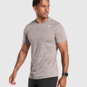 Fashion Gymshark Arrival Marl T-Shirt PebbleGrey/PowderMauveMarl