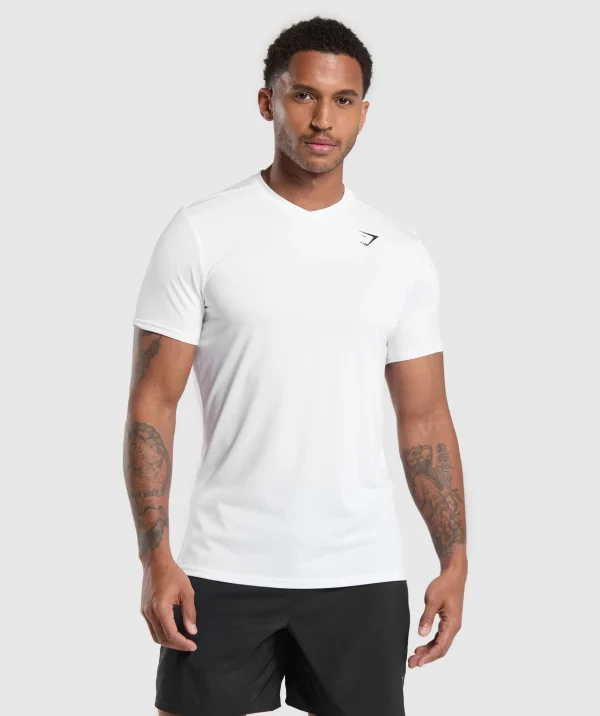 Clearance Gymshark Arrival V-Neck T Shirt White