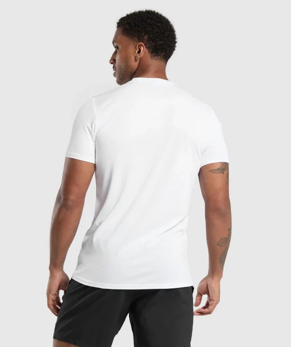 Clearance Gymshark Arrival V-Neck T Shirt White