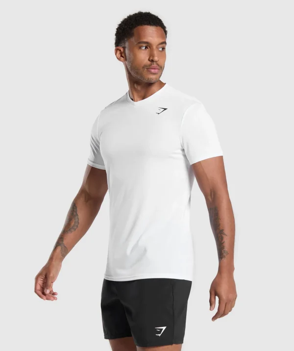 Clearance Gymshark Arrival V-Neck T Shirt White