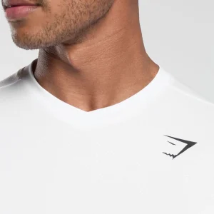 Clearance Gymshark Arrival V-Neck T Shirt White