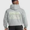 Discount Gymshark Athletic Department Hoodie SmokeyGrey