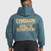 Outlet Gymshark Athletic Department Hoodie CargoBlue