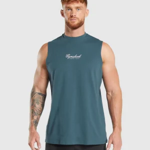 Best Gymshark Athletic Department Tank CargoBlue