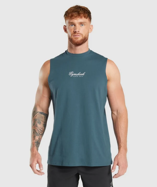 Best Gymshark Athletic Department Tank CargoBlue