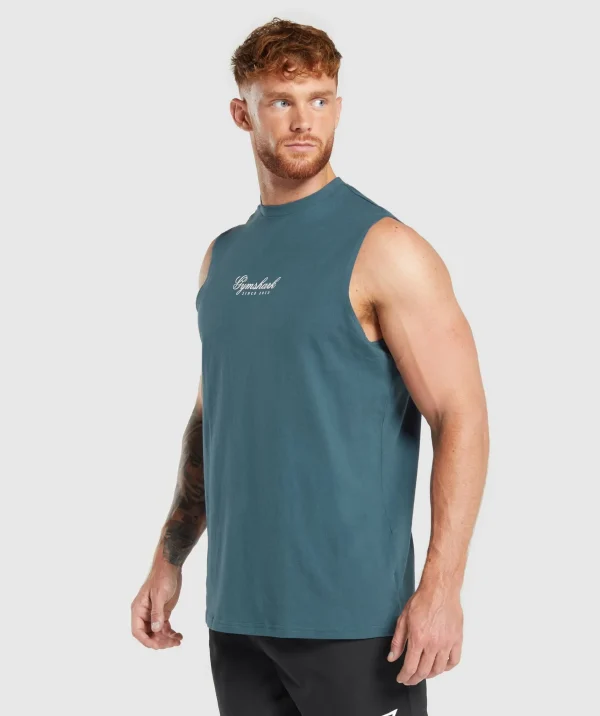 Best Gymshark Athletic Department Tank CargoBlue