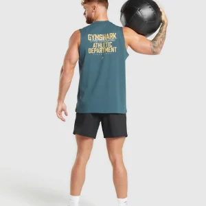 Best Gymshark Athletic Department Tank CargoBlue