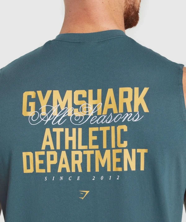 Best Gymshark Athletic Department Tank CargoBlue