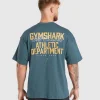 New Gymshark Athletic Department T-Shirt CargoBlue