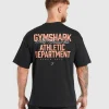 Hot Gymshark Athletic Department T-Shirt Black