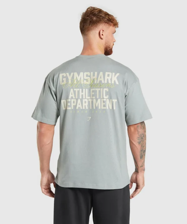 Online Gymshark Athletic Department T-Shirt SmokeyGrey