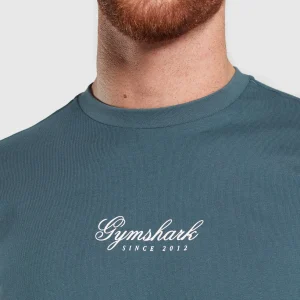 New Gymshark Athletic Department T-Shirt CargoBlue