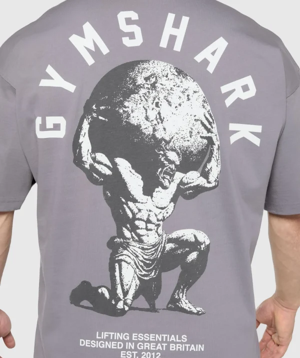 Hot Gymshark Atlas T-Shirt MediumGrey