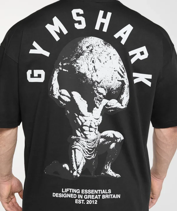 Hot Gymshark Atlas T-Shirt Black