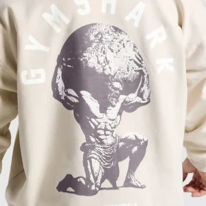 Outlet Gymshark Atlas Zip Up Hoodie OatWhite