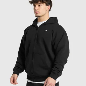 Clearance Gymshark Atlas Zip Up Hoodie Black