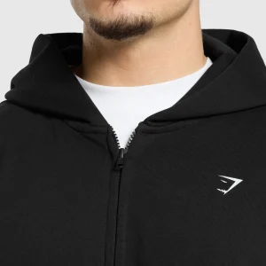 Clearance Gymshark Atlas Zip Up Hoodie Black